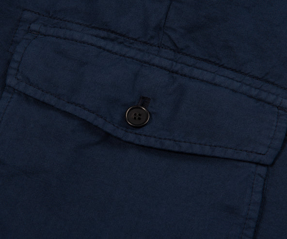 Paul & Shark Navy Cargo Bermuda Linen/Cotton Shorts