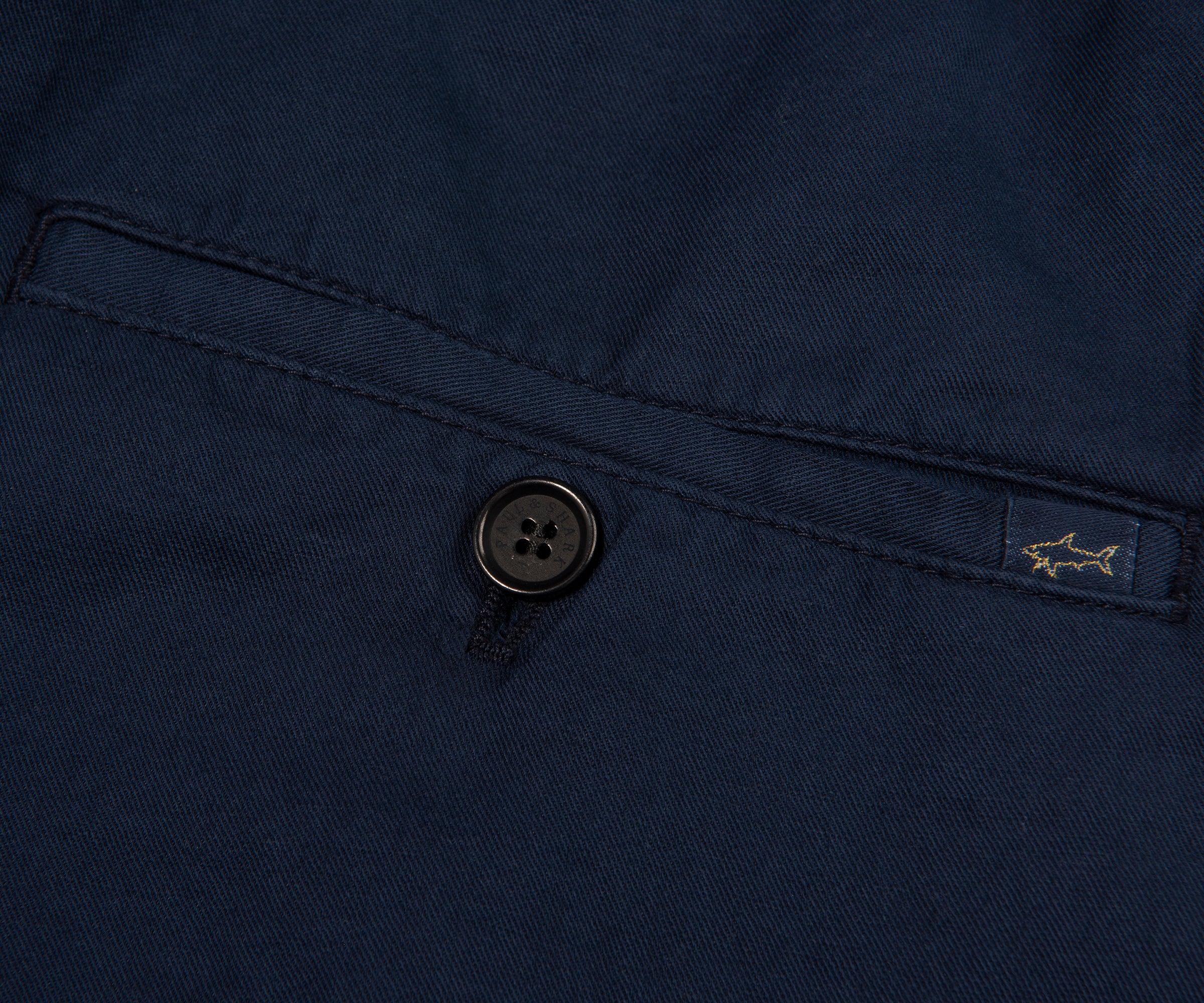 Paul & Shark Navy Cargo Bermuda Linen/Cotton Shorts