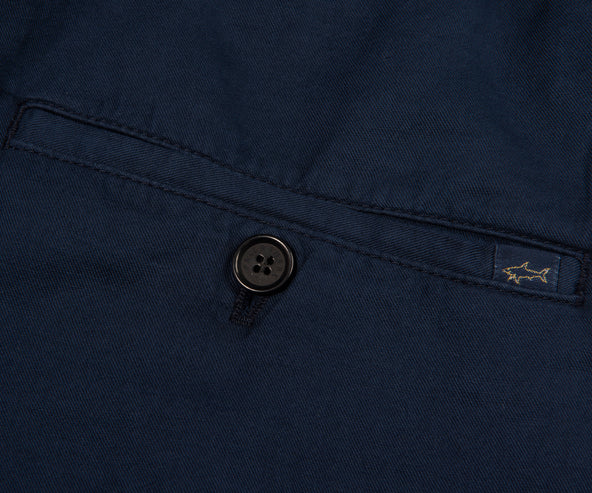 Paul & Shark Navy Cargo Bermuda Linen/Cotton Shorts