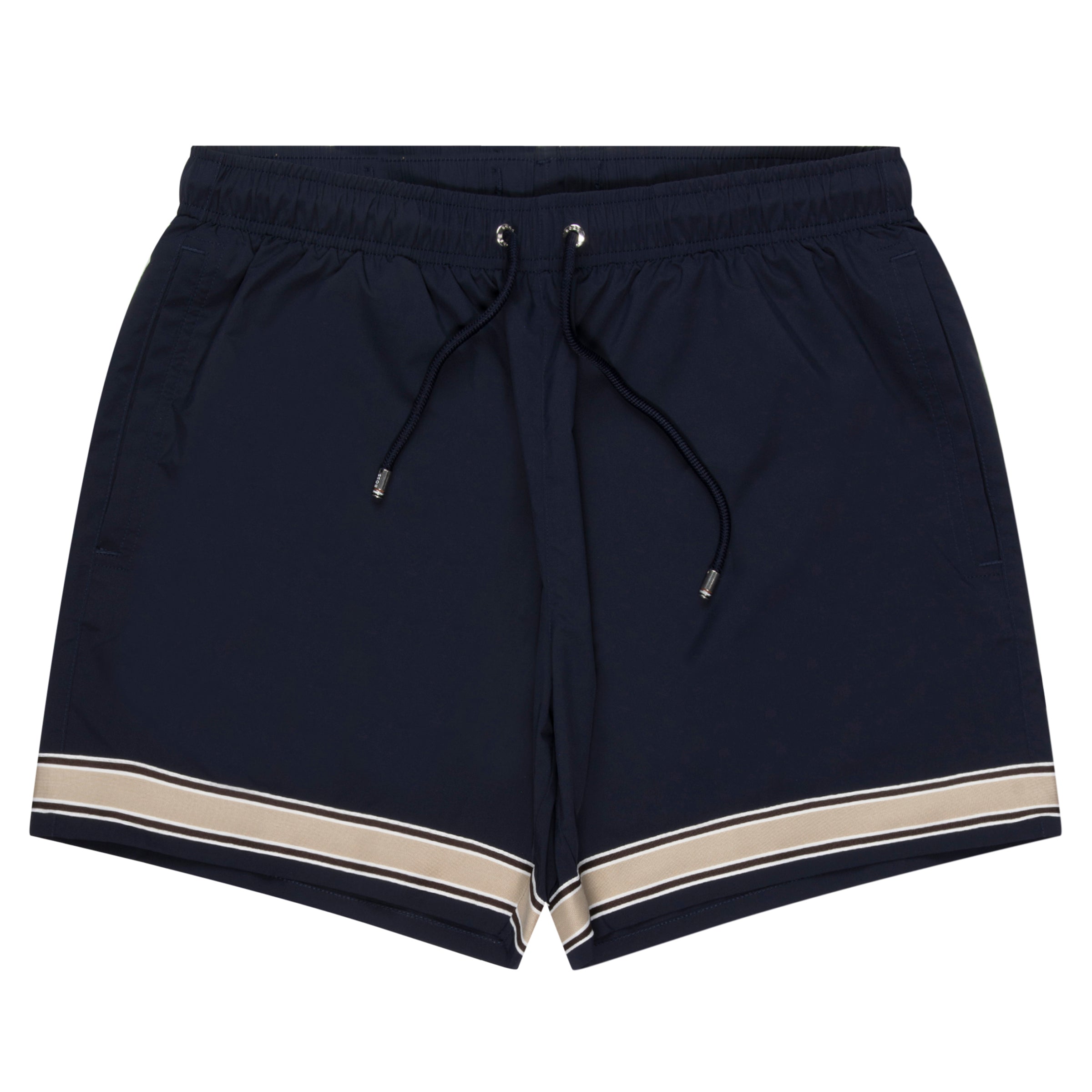 Boss Navy Resort Tape Trim Swim Shorts