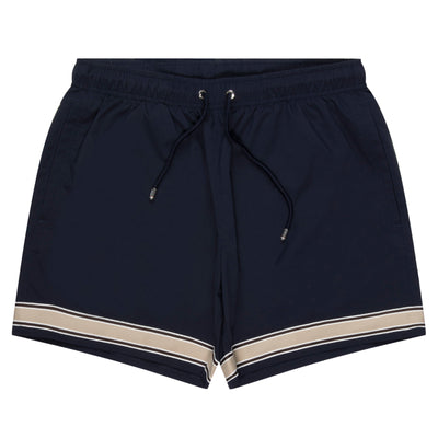 Boss Navy Resort Tape Trim Swim Shorts