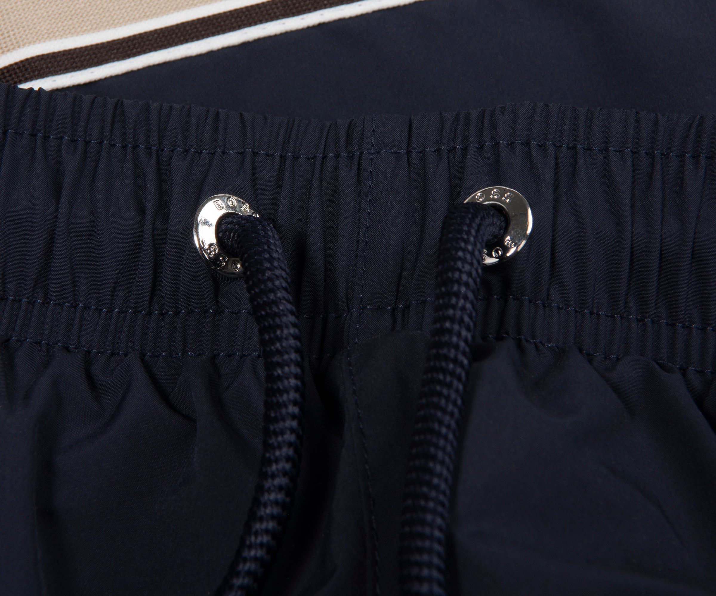 Boss Navy Resort Tape Trim Swim Shorts