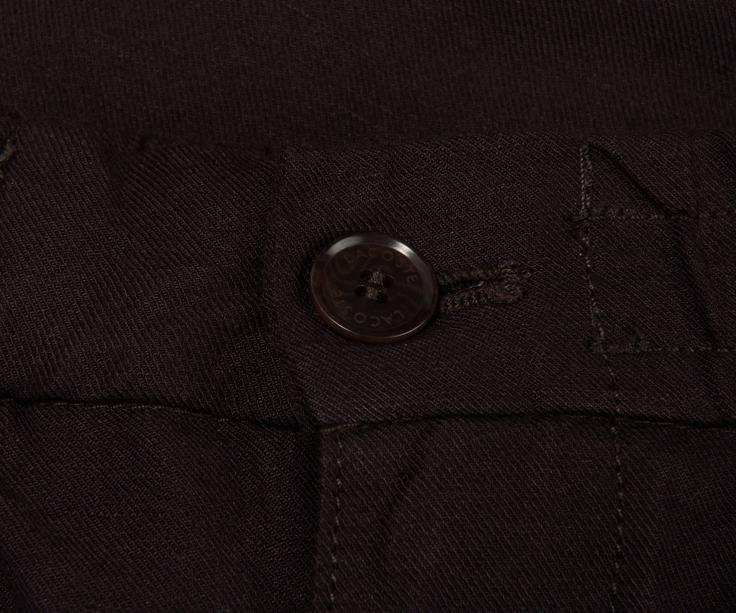 Lacoste Brown Regular Fit Twill Linen Shorts