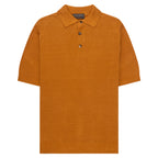 Filippo Burnt Orange Knitted SS Polo