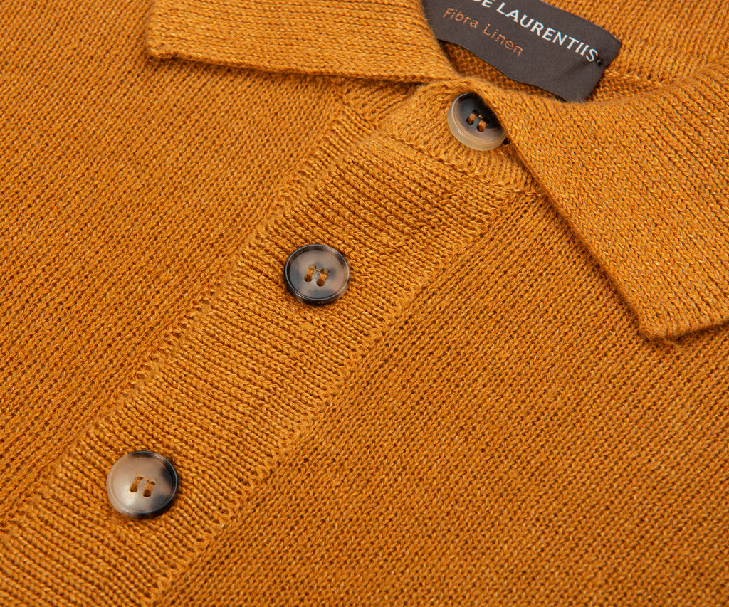Filippo Burnt Orange Knitted SS Polo