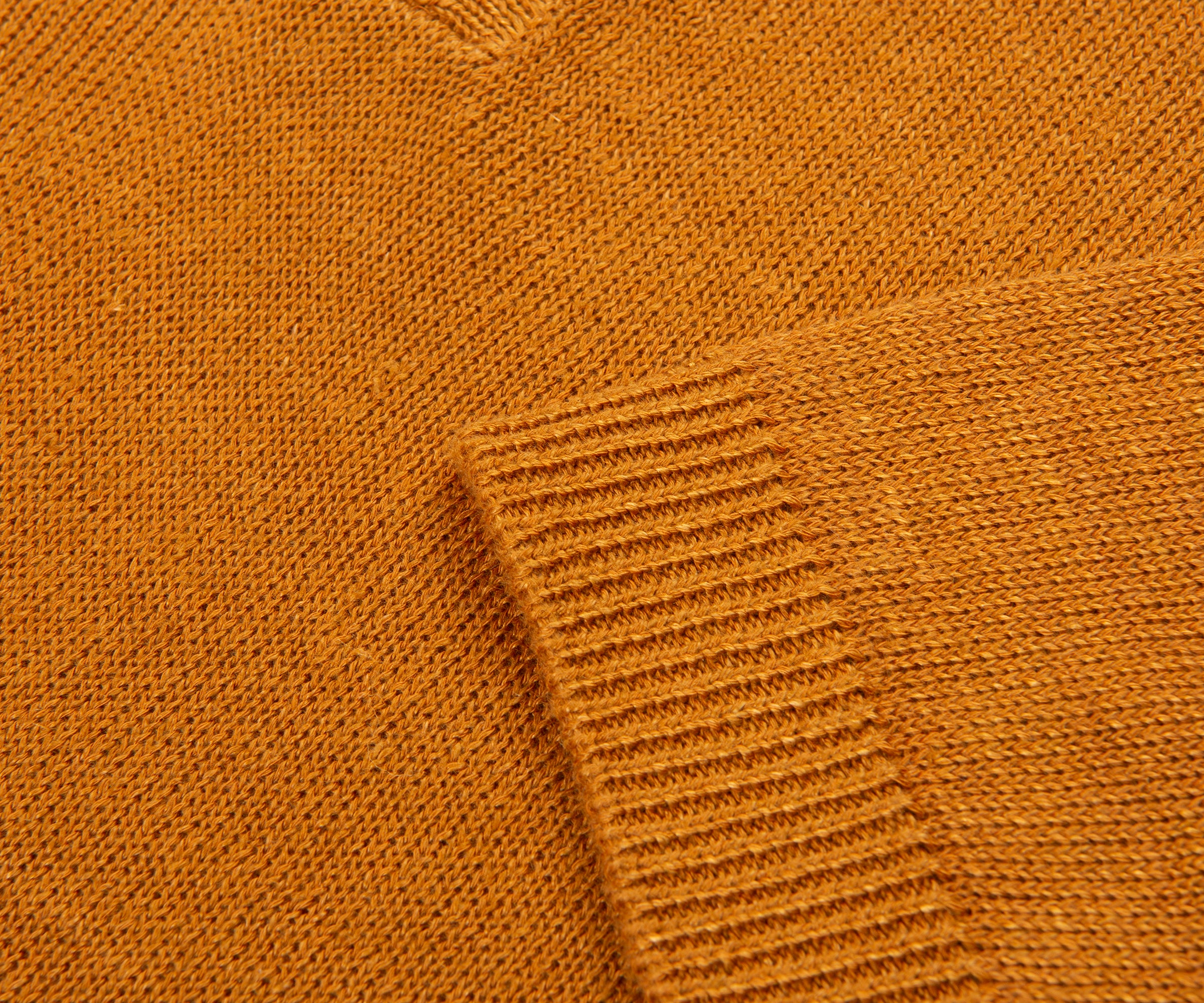 Filippo Burnt Orange Knitted SS Polo