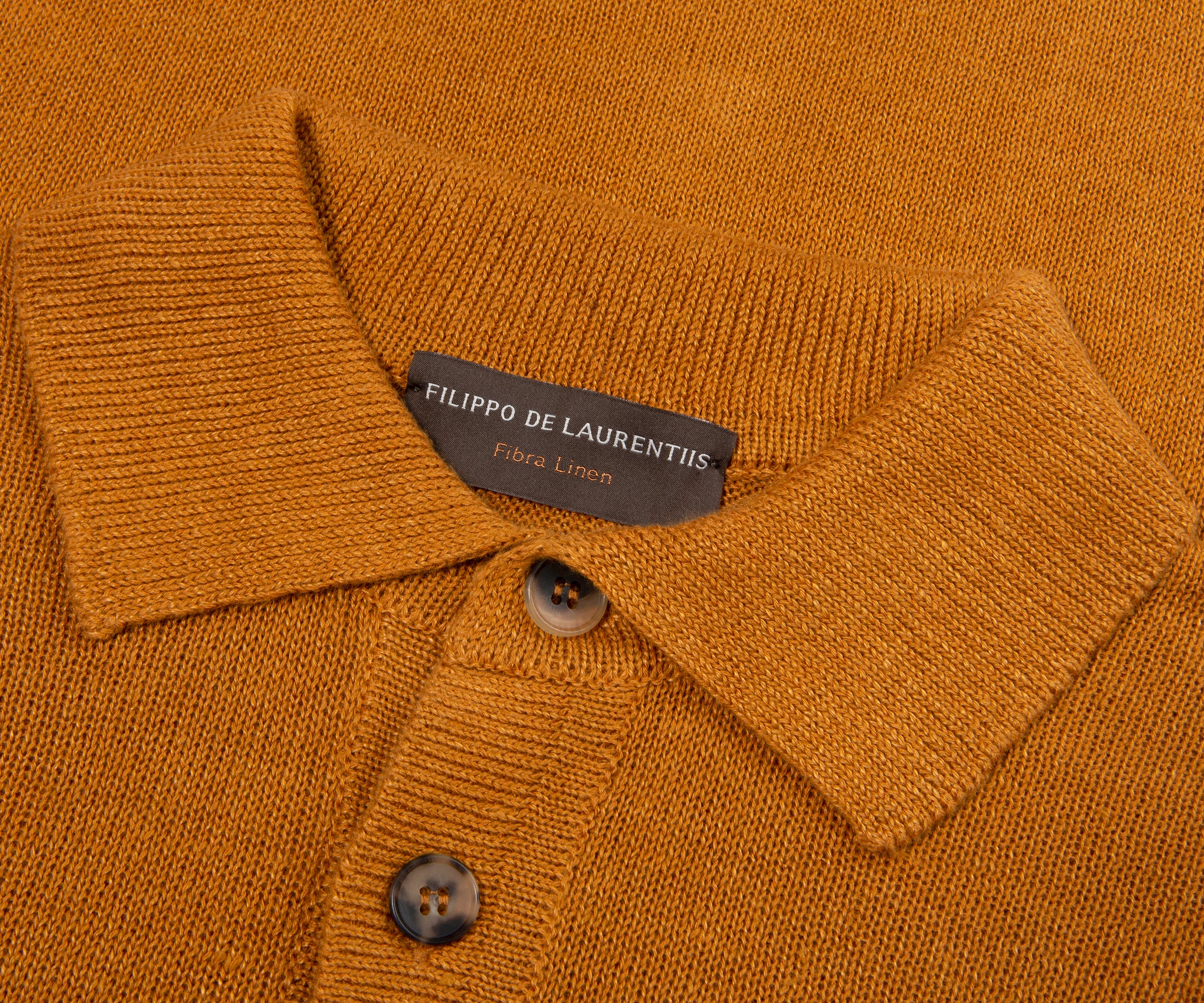 Filippo Burnt Orange Knitted SS Polo