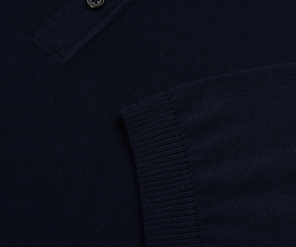 Boss H Nolano Navy Knitted SS Polo
