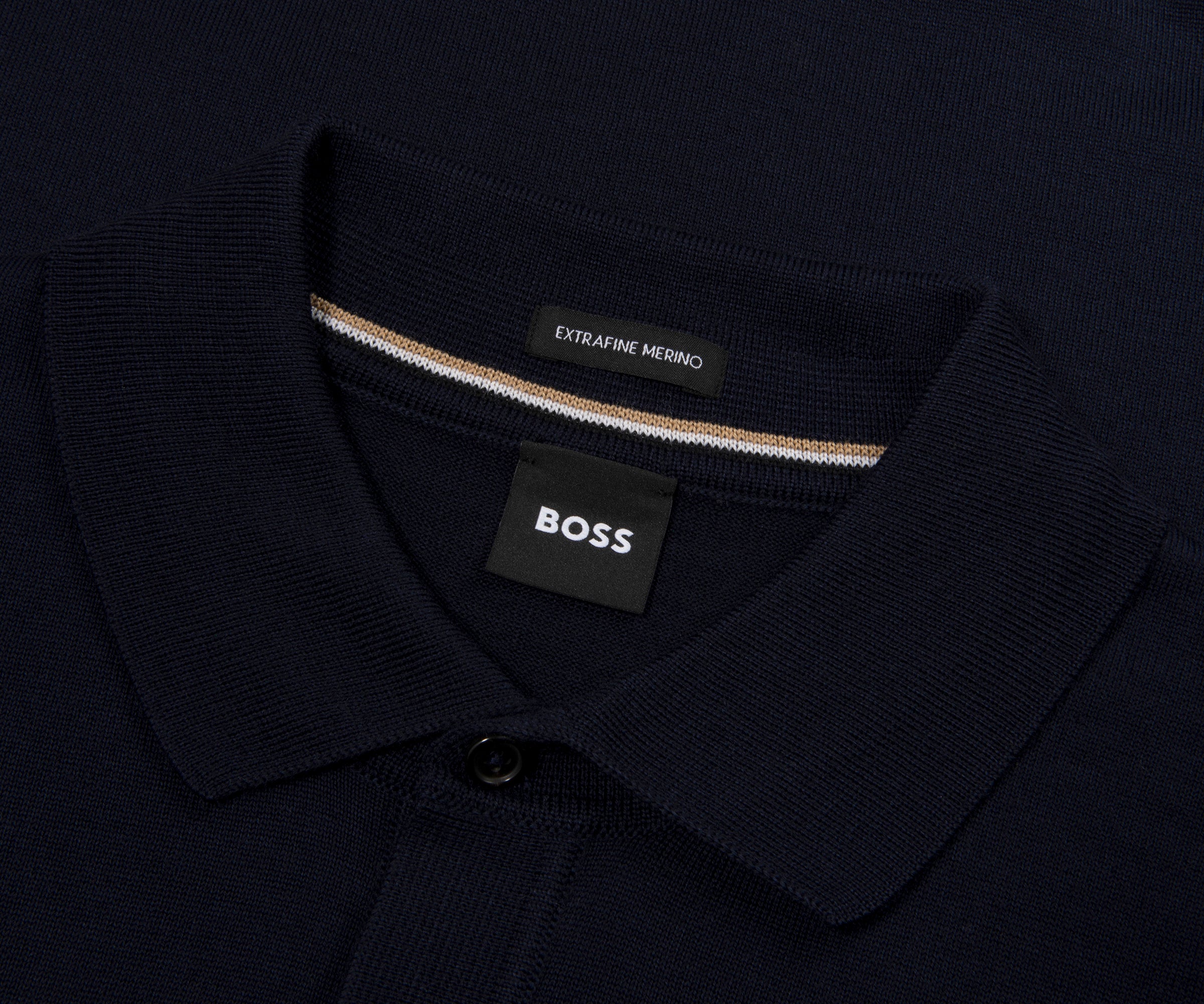 Boss H Nolano Navy Knitted SS Polo