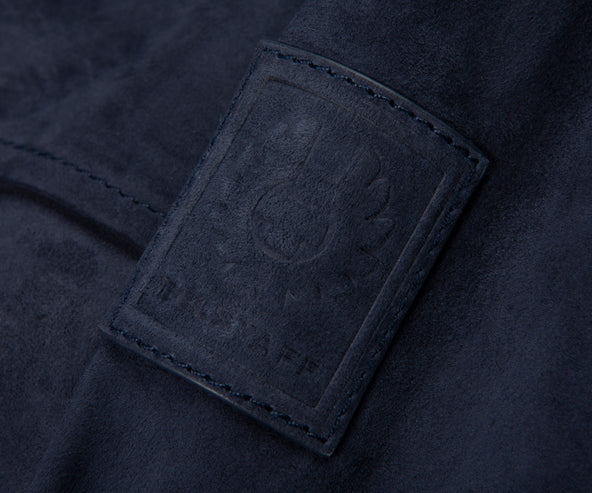 Belstaff Dark Ink Waymark Flyweight Suede Overshirt