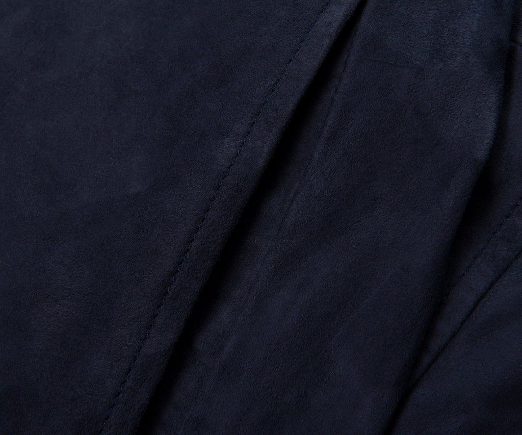 Belstaff Dark Ink Waymark Flyweight Suede Overshirt