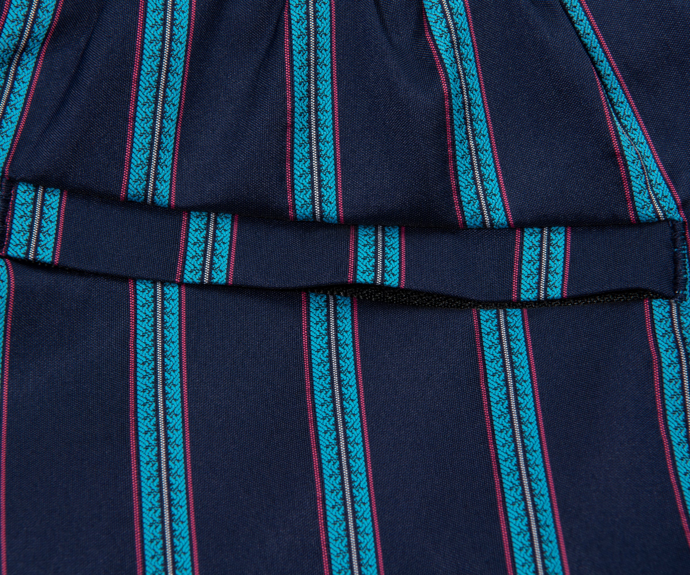 Boss Navy Sautner Pink Stripe Swim Shorts