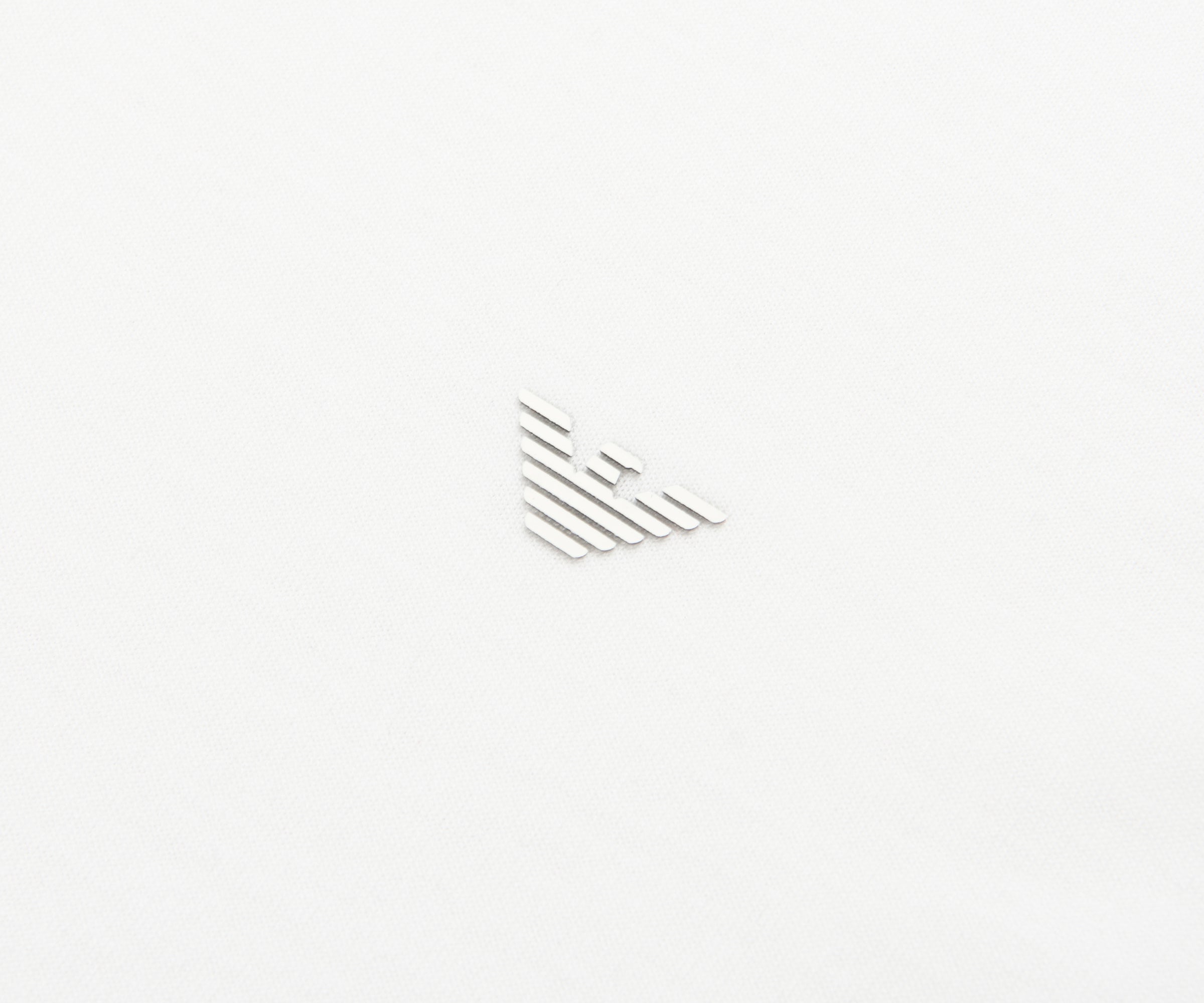 Armani White Travel Essential Zip Polo