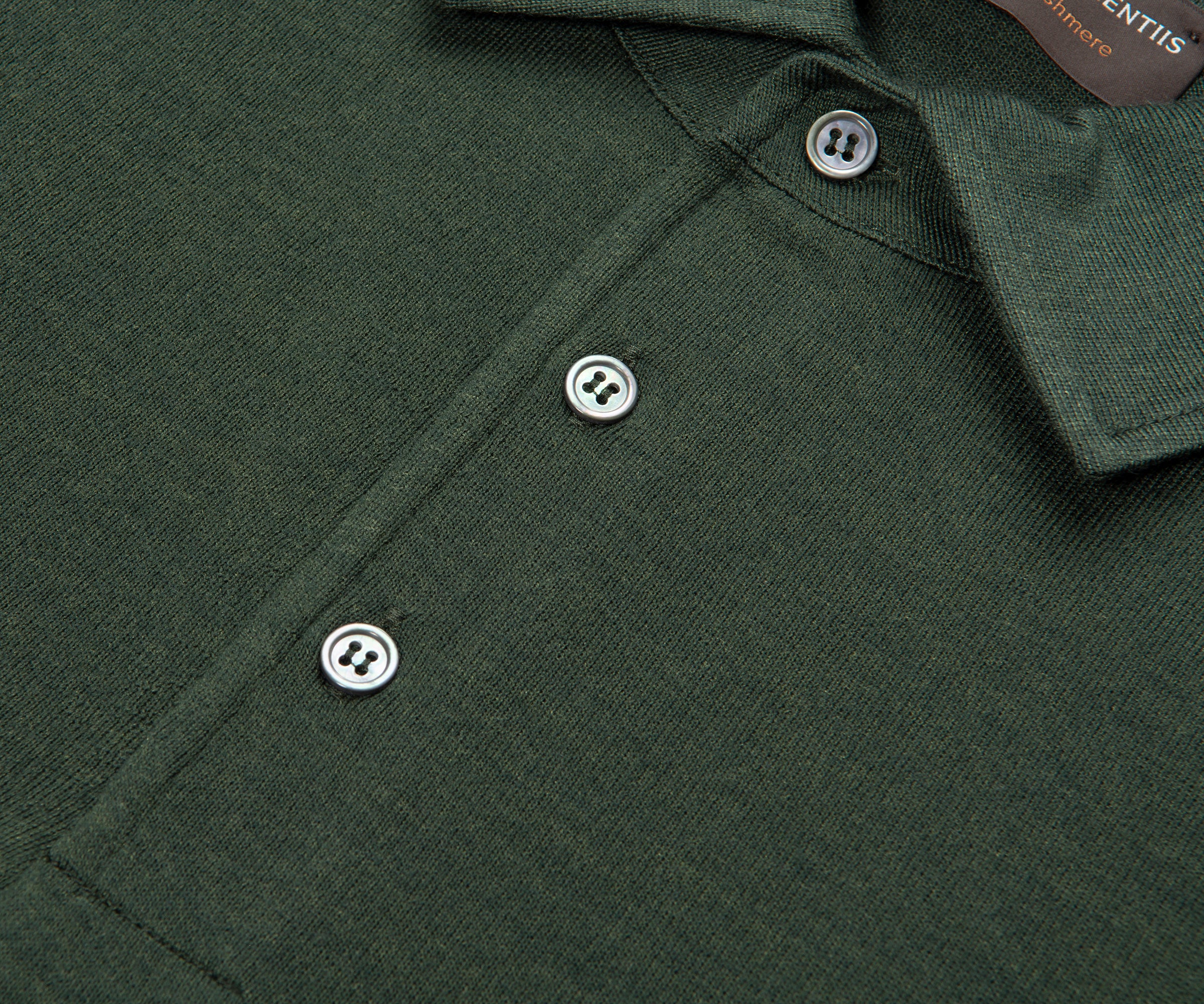Filippo Green LS Cashmere Silk Wool Polo