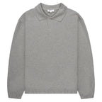 Norse Projects Grey Sylane Relaxed Light Pile Jersey Polo
