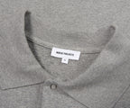 Norse Projects Grey Sylane Relaxed Light Pile Jersey Polo