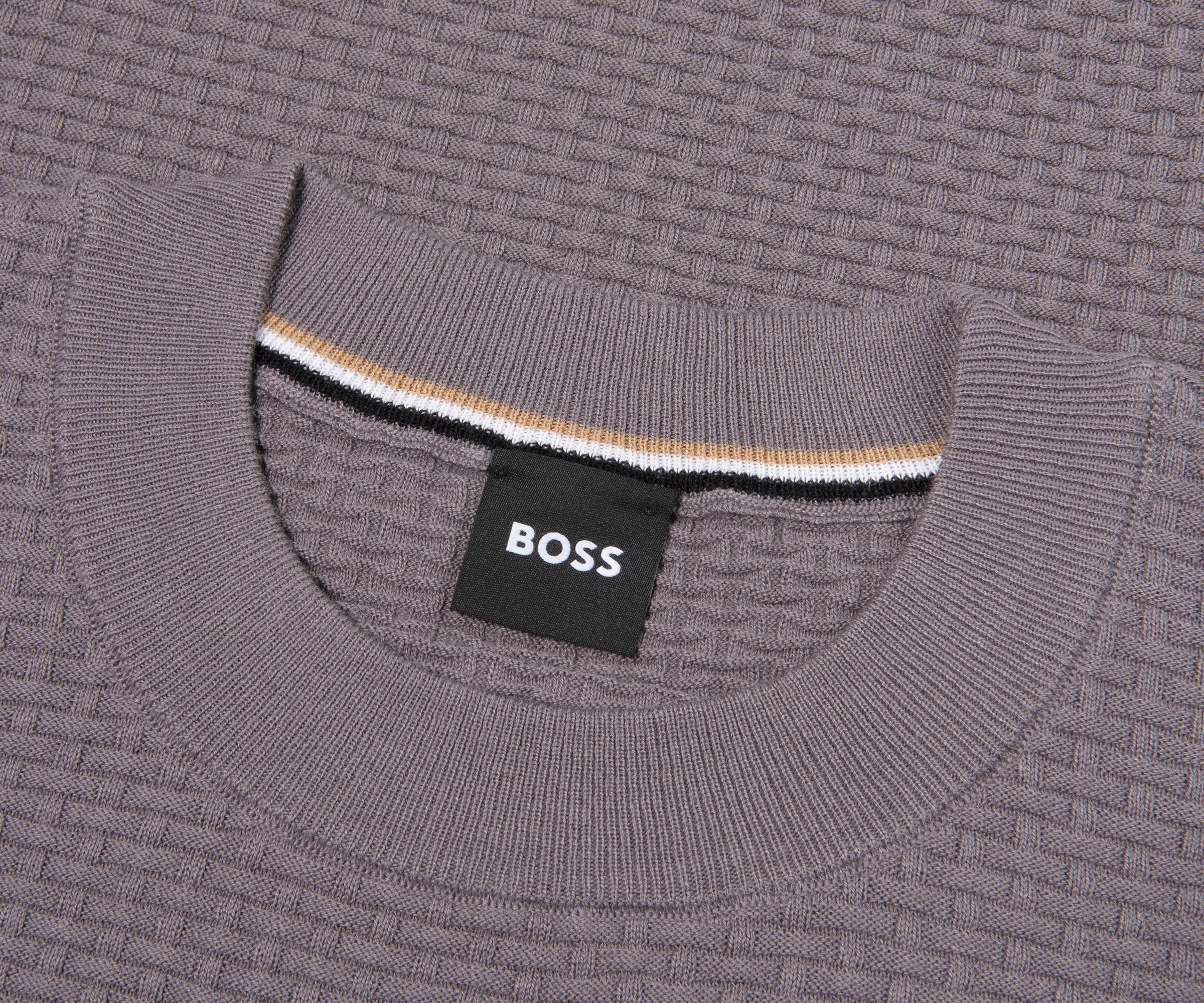 Boss H-Nilton Purple Knitted T-Shirt