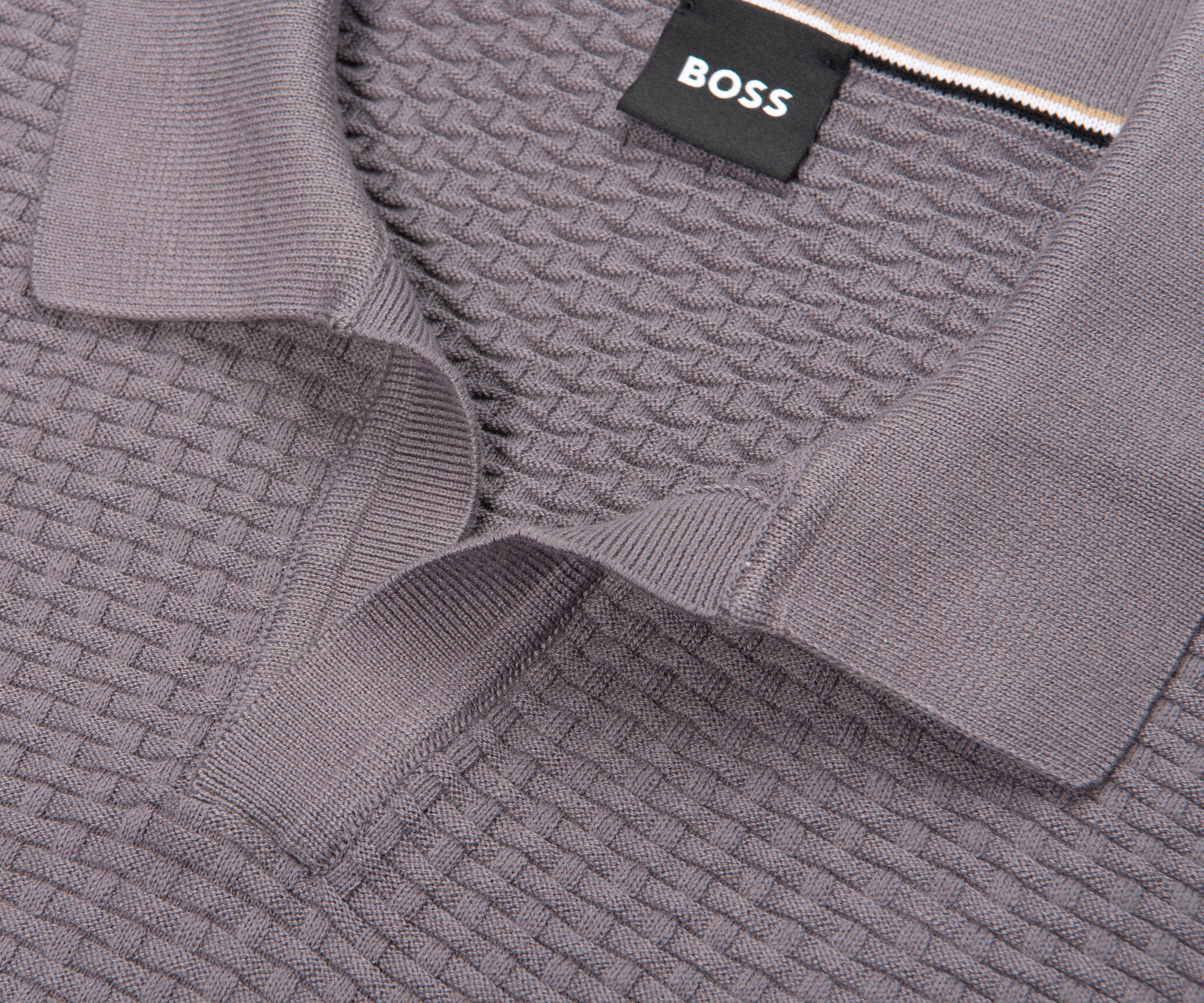 Boss H-Natalo Purple Knitted Polo