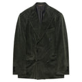 Canali Double Breasted Corduroy Suit Green