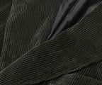 Canali Double Breasted Corduroy Suit Green
