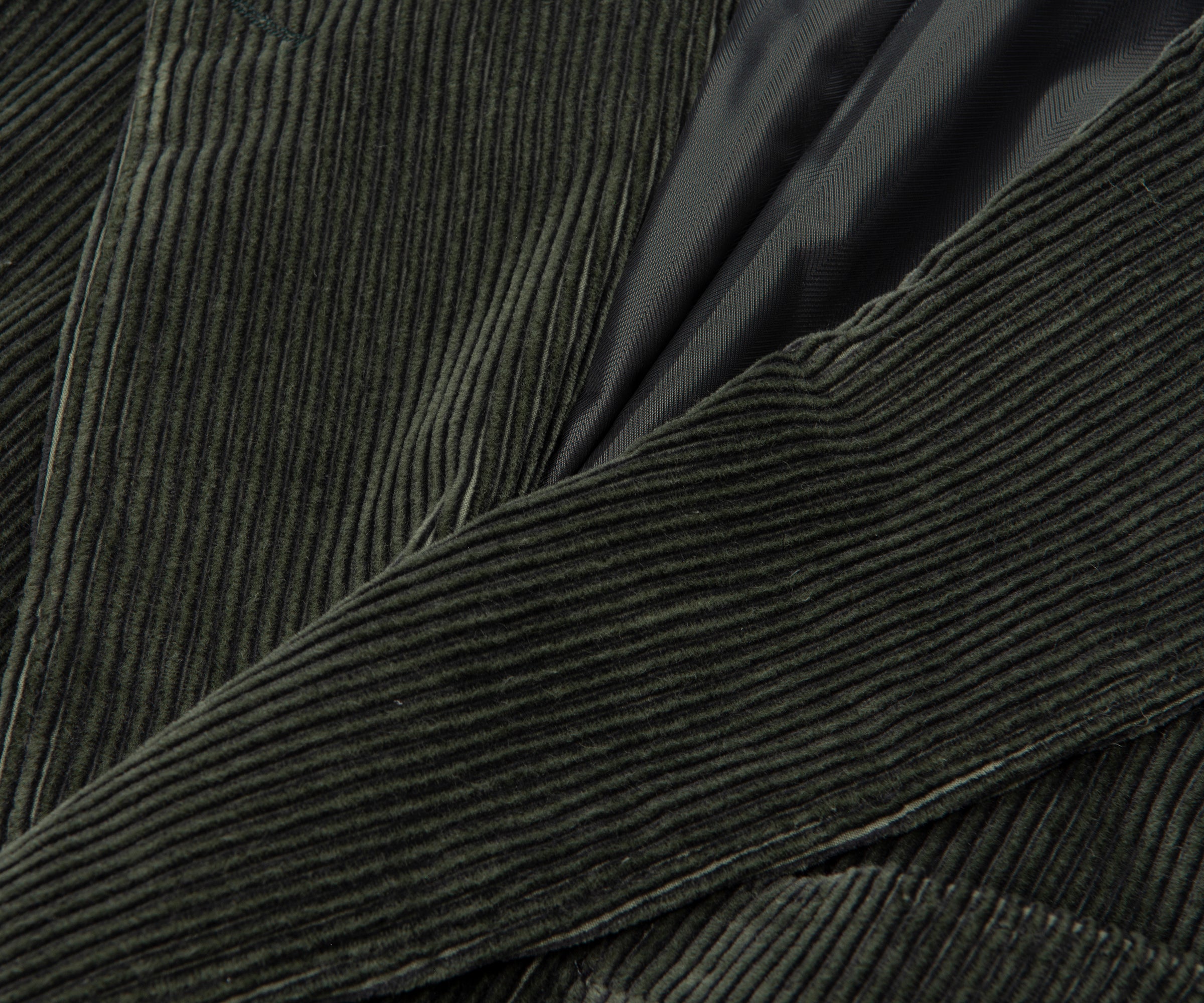 Canali Double Breasted Corduroy Suit Green