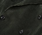Canali Double Breasted Corduroy Suit Green