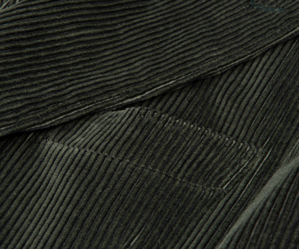 Canali Double Breasted Corduroy Suit Green