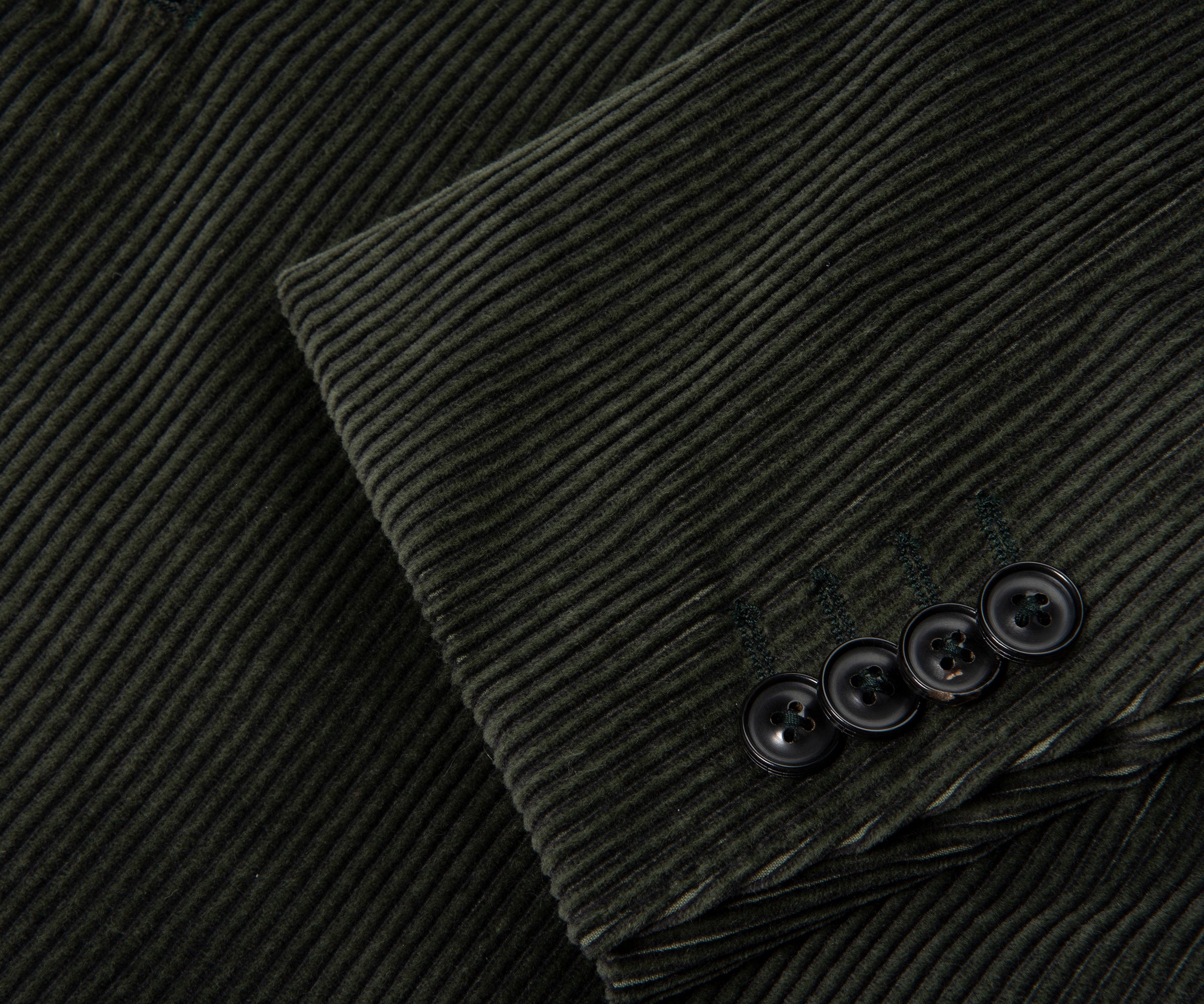 Canali Double Breasted Corduroy Suit Green