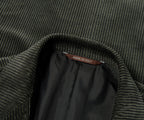Canali Double Breasted Corduroy Suit Green
