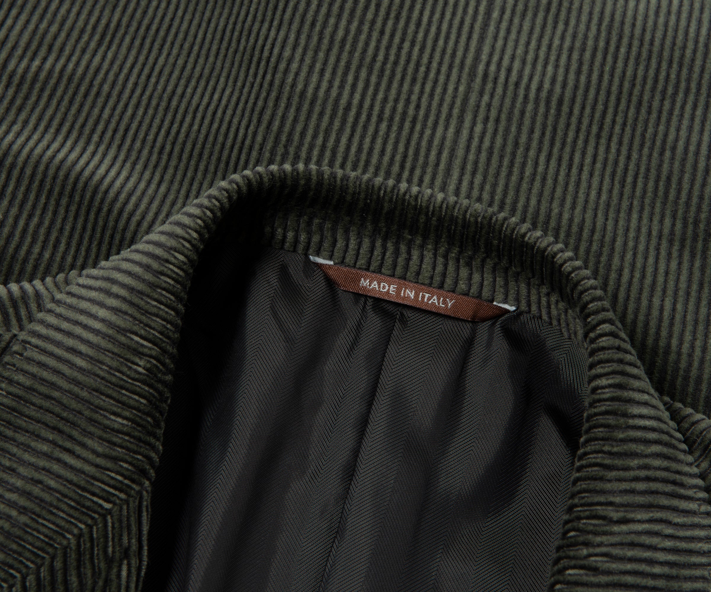 Canali Double Breasted Corduroy Suit Green