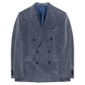 Canali Double Breasted Corduroy Suit Blue