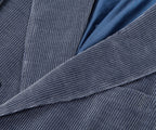 Canali Double Breasted Corduroy Suit Blue