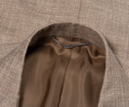 Canali DB Herringbone Linen Weave Jacket Beige