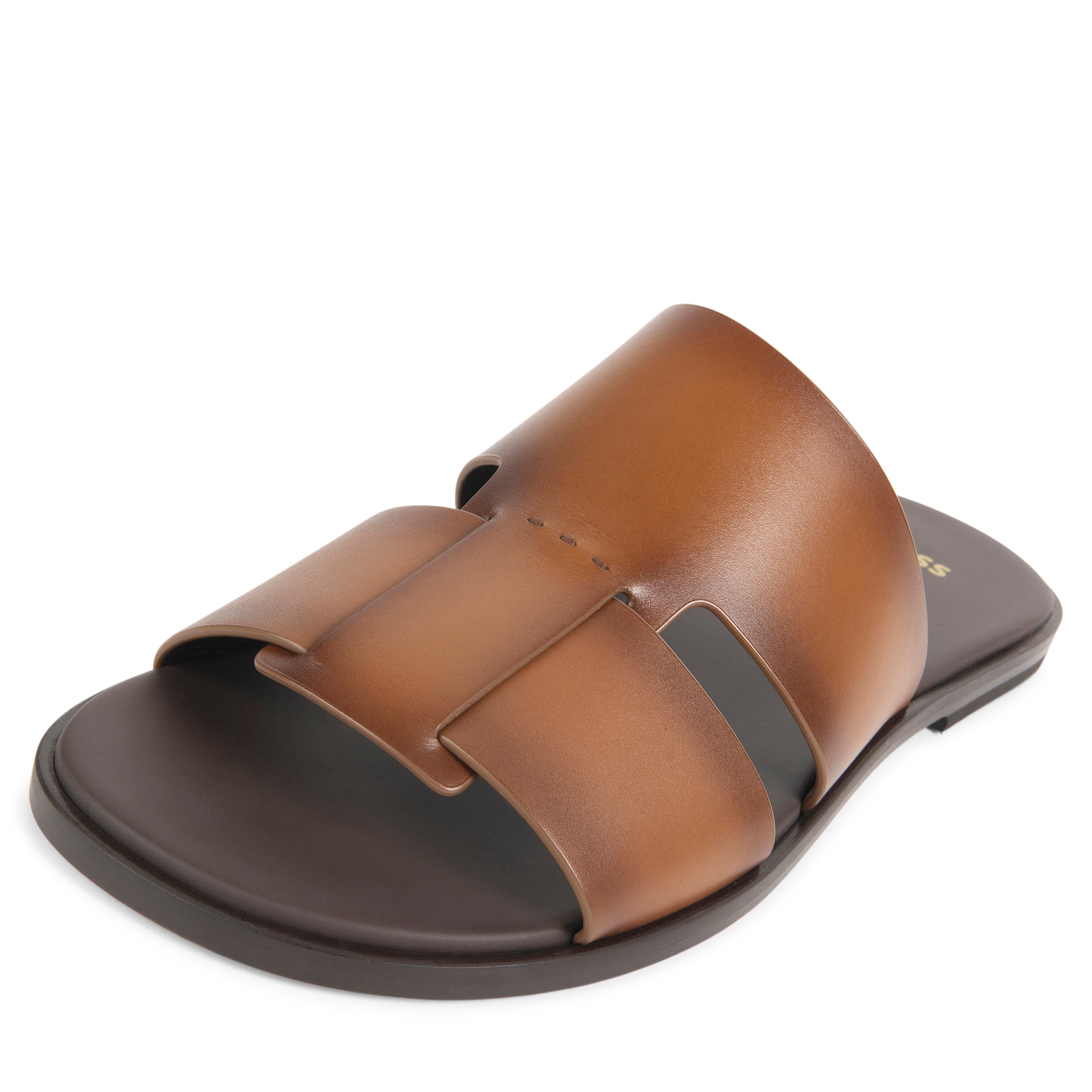 Boss Brown Kael Leather Sandals