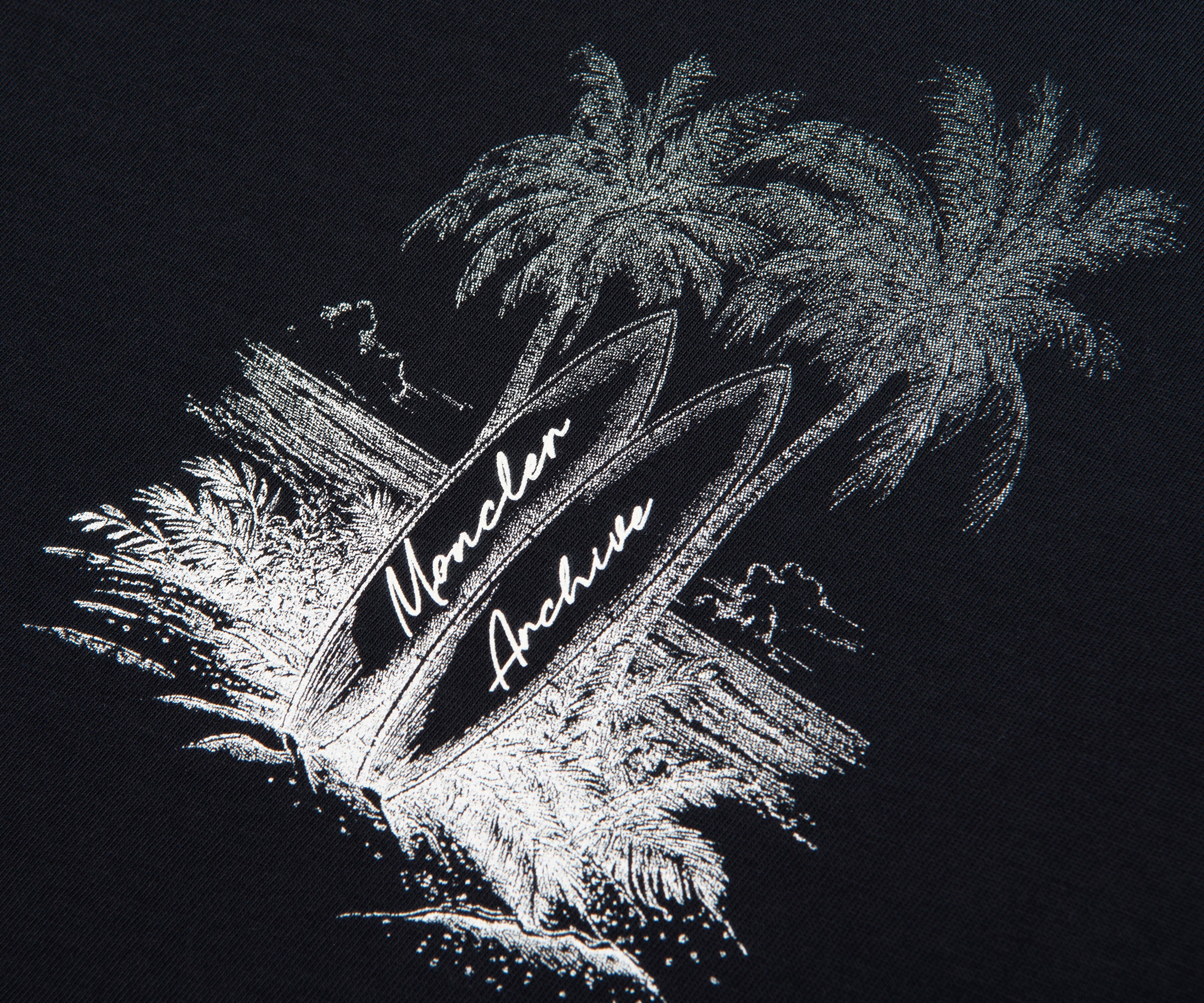 Moncler Black/White Paradise Archive Print SS T-Shirt