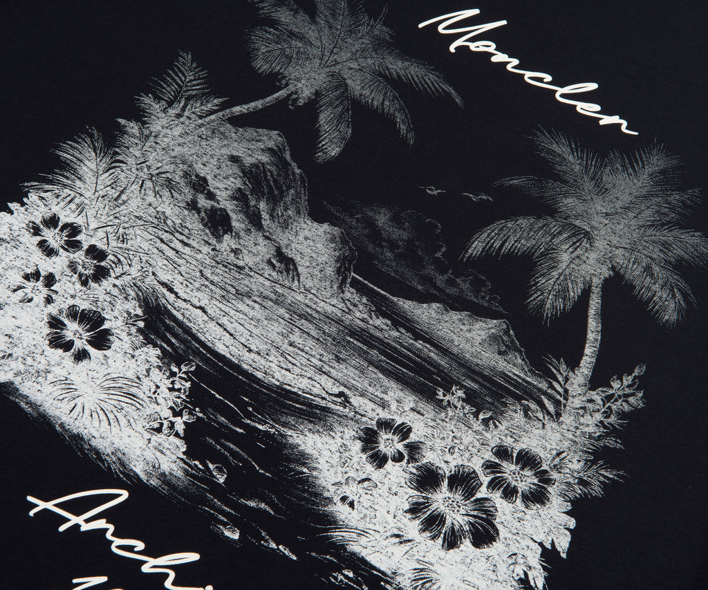 Moncler Black/White Paradise Archive Print SS T-Shirt