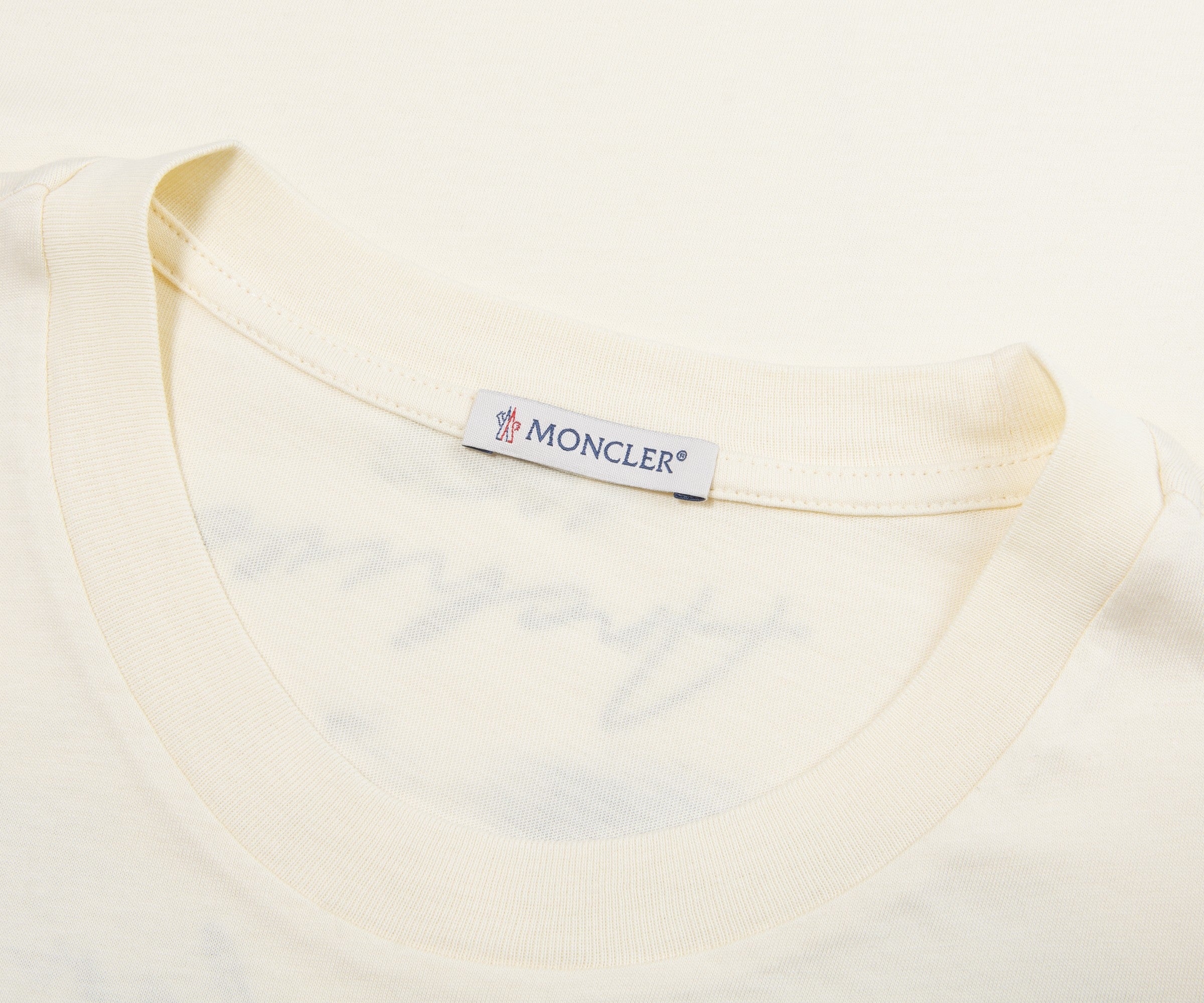 Moncler Cream/Blue Paradise Archive Print SS T-Shirt