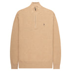 Ralph Lauren Beige Waffle Knit 1/4 Zip Sweater