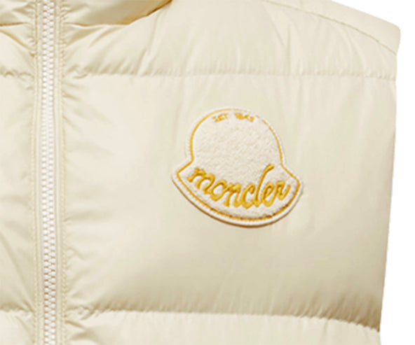 Moncler Lipsi Butter Yellow Felt Logo Gilet