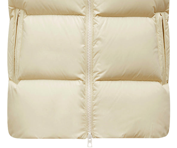 Moncler Lipsi Butter Yellow Felt Logo Gilet