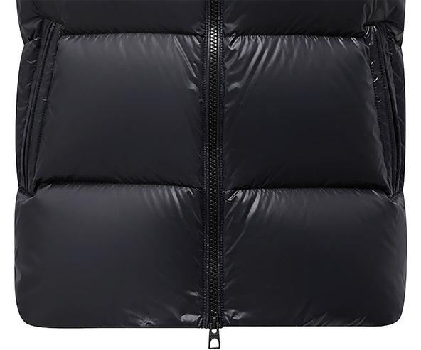 Moncler Lipsi Navy/Green Felt Logo Gilet