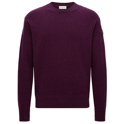 Moncler Girocollo Burgundy Knitted Sweater