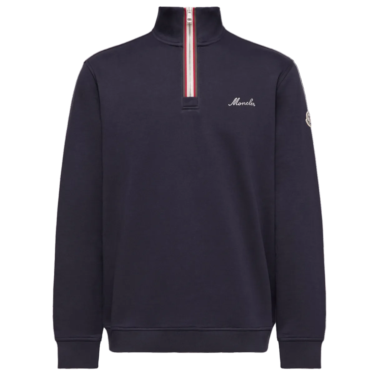 Navy blue sweatshirt from Moncler with a brand logo