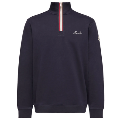 Navy blue sweatshirt from Moncler with a brand logo