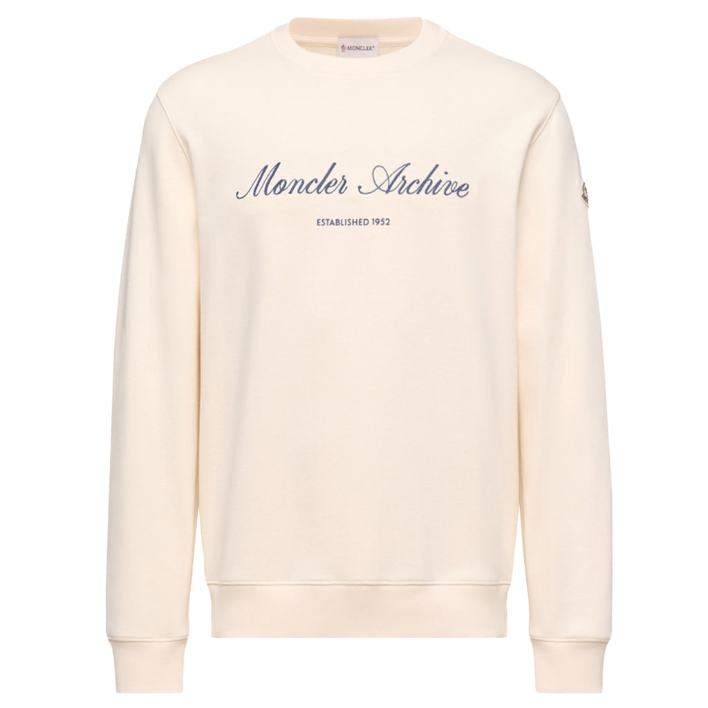 Moncler Cream Archive Logo Sweatshirt
