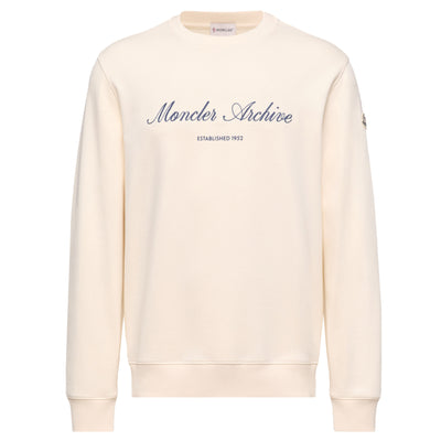 Moncler Cream Archive Logo Sweatshirt