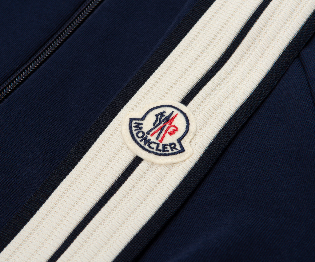 Moncler Arm Stripe Track Top Navy