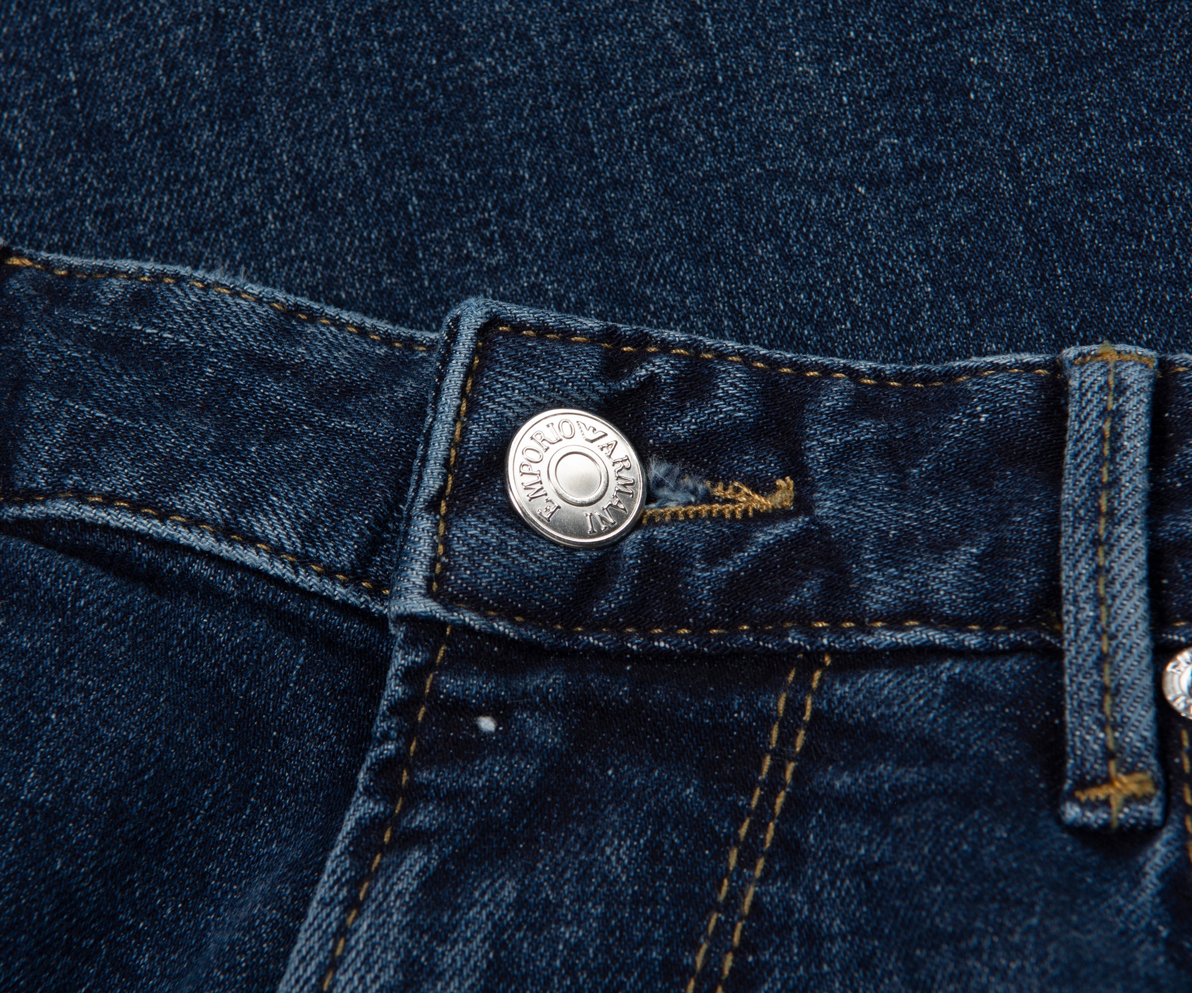 Emporio Armani J06 Paint Splattered Jeans Blue