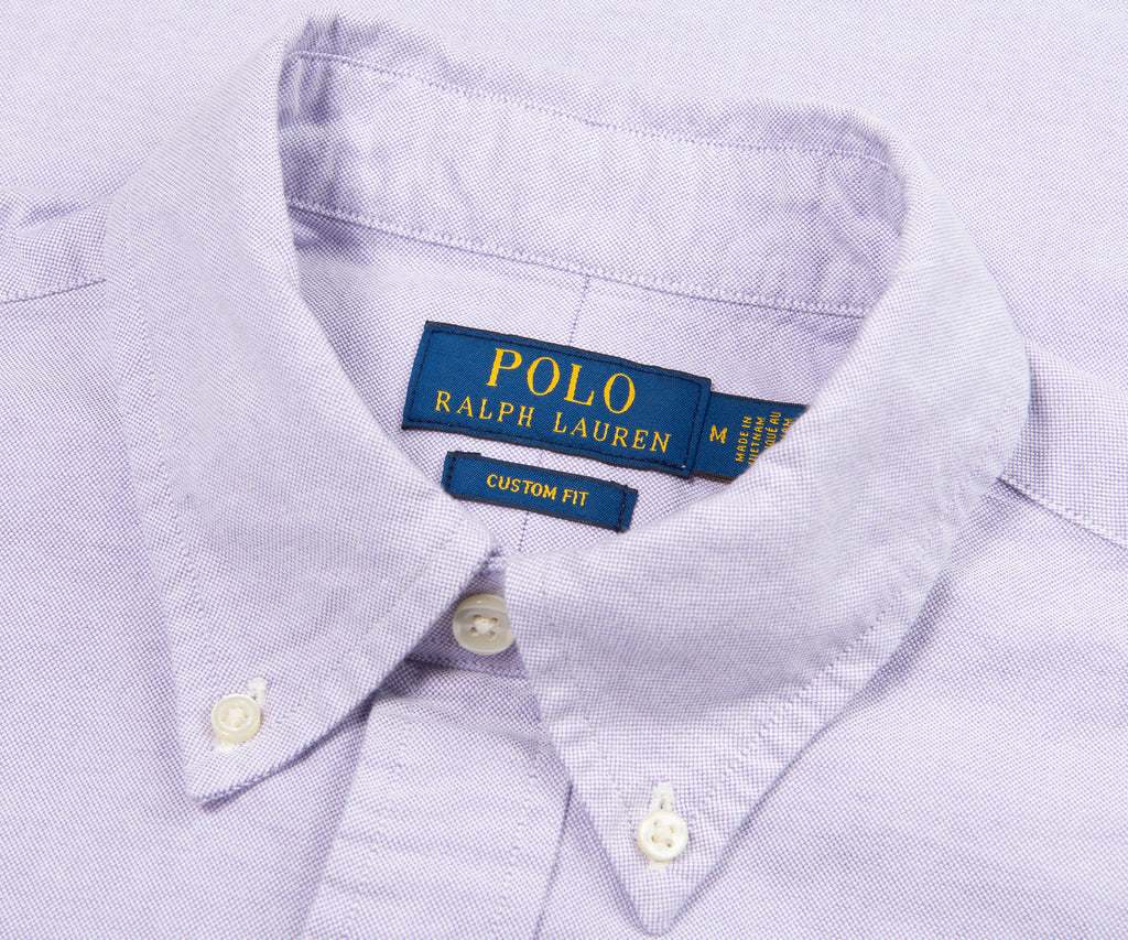 Close-up of a Polo Ralph Lauren shirt collar with label