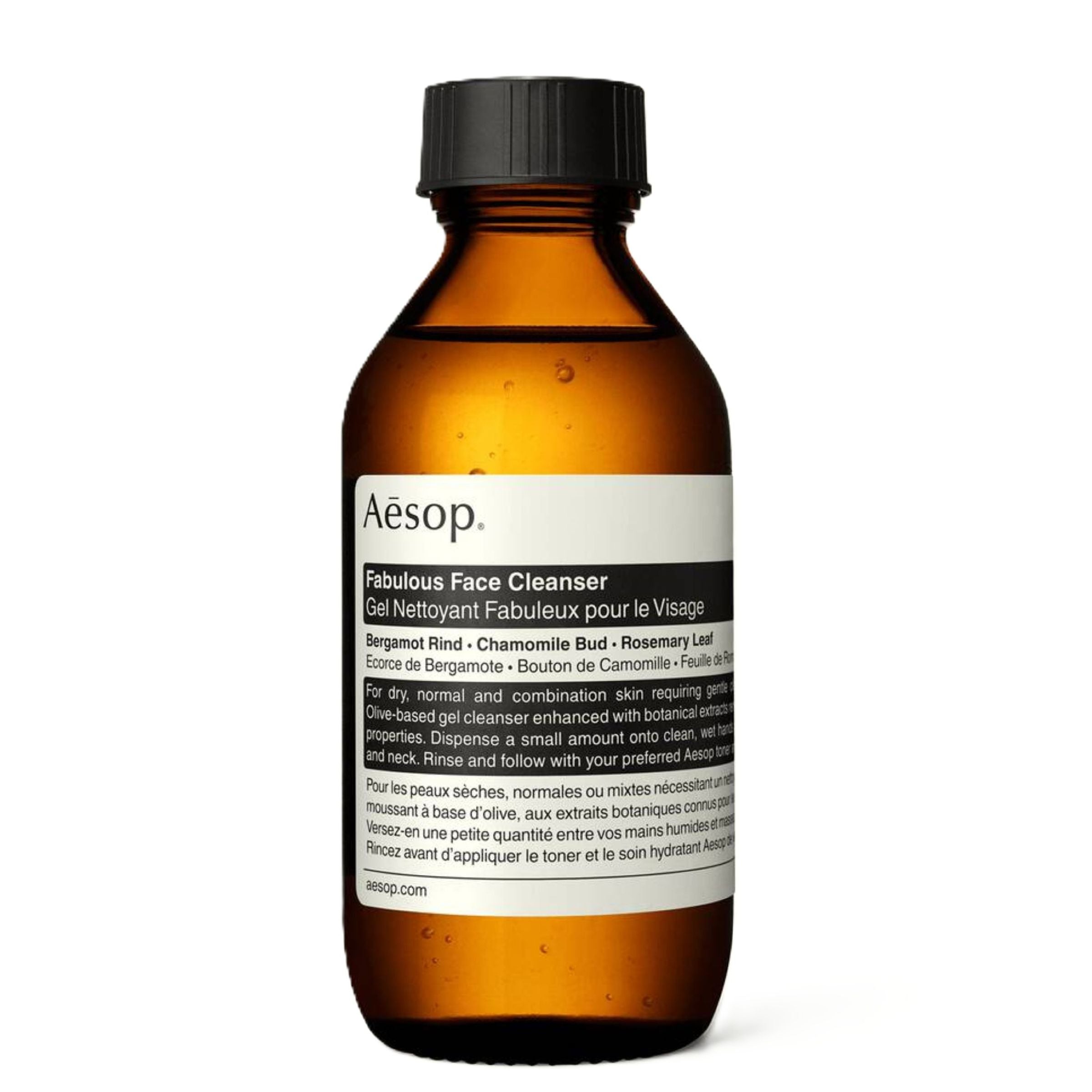 Aesop Fabulous Face Cleanser bottle on a white background